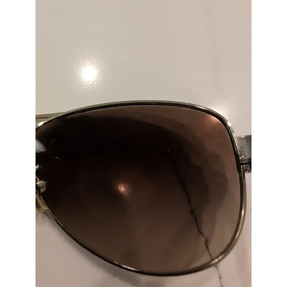 Coach Kristina HC7003 Gold/Brown Pilot Sunglasses, 59-13-135, Authentic